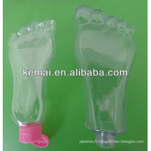 Bouteille en forme de pied en plastique